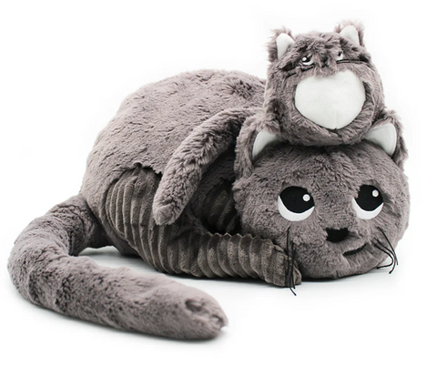 Plush Cat with Baby