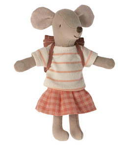 Tricycle mouse, Big sister with bag - Coral