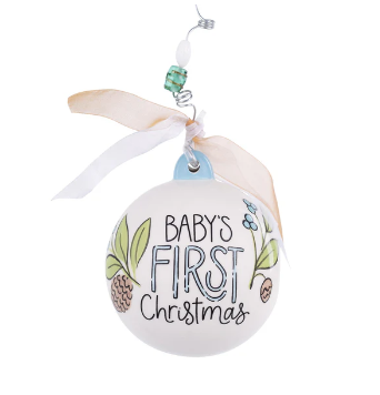 Baby's First Christmas Ornament - Boy Deer