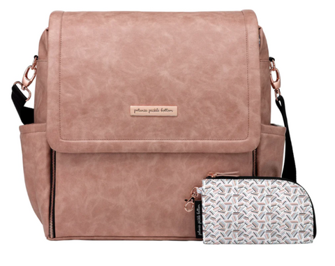 Boxy Backpack in Dusty Rose Matte Leatherette