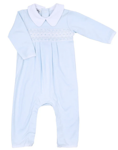 Freya and Finn Smocked Playsuit - Blue