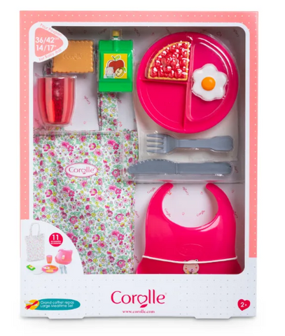 Mealtime Set for 14/17-inch Baby Doll - Floral