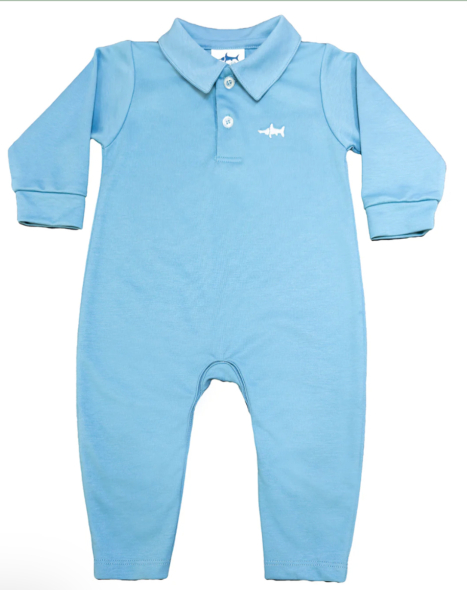 SBC Signature Polo Romper- Niagara