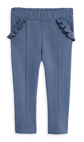 Ruffle Pocket Legging - Steel Blue