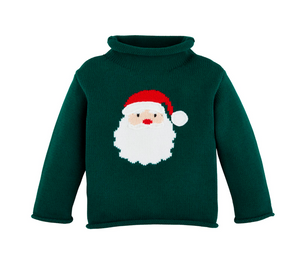 Green Santa Rollneck Sweater