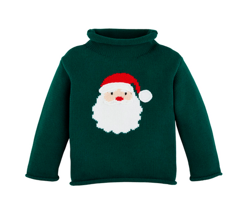 Green Santa Rollneck Sweater