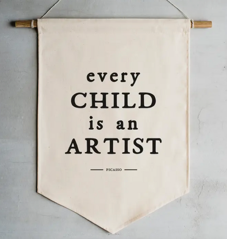 Every Child is an Artist Canvas Banner