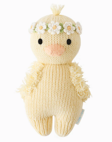 Baby Duckling with Flower Crown - Ivory