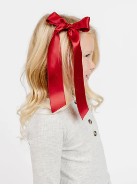 Ruby Satin Bow Hairclip