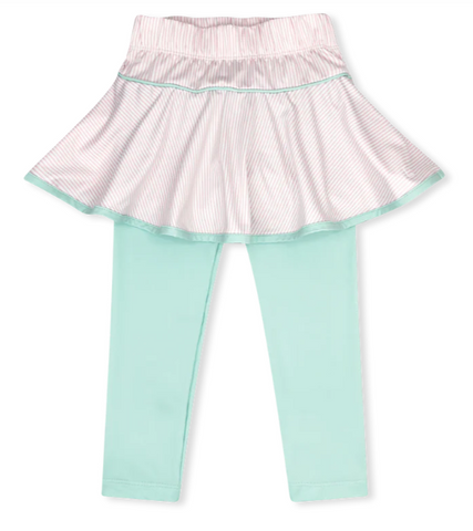 Mallory Legging Set - Cotton Candy Pink Ministripe and Cool Mint (FINAL SALE)
