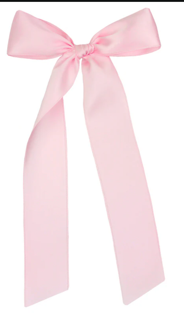 Baby Pink Satin Bow Hairclip