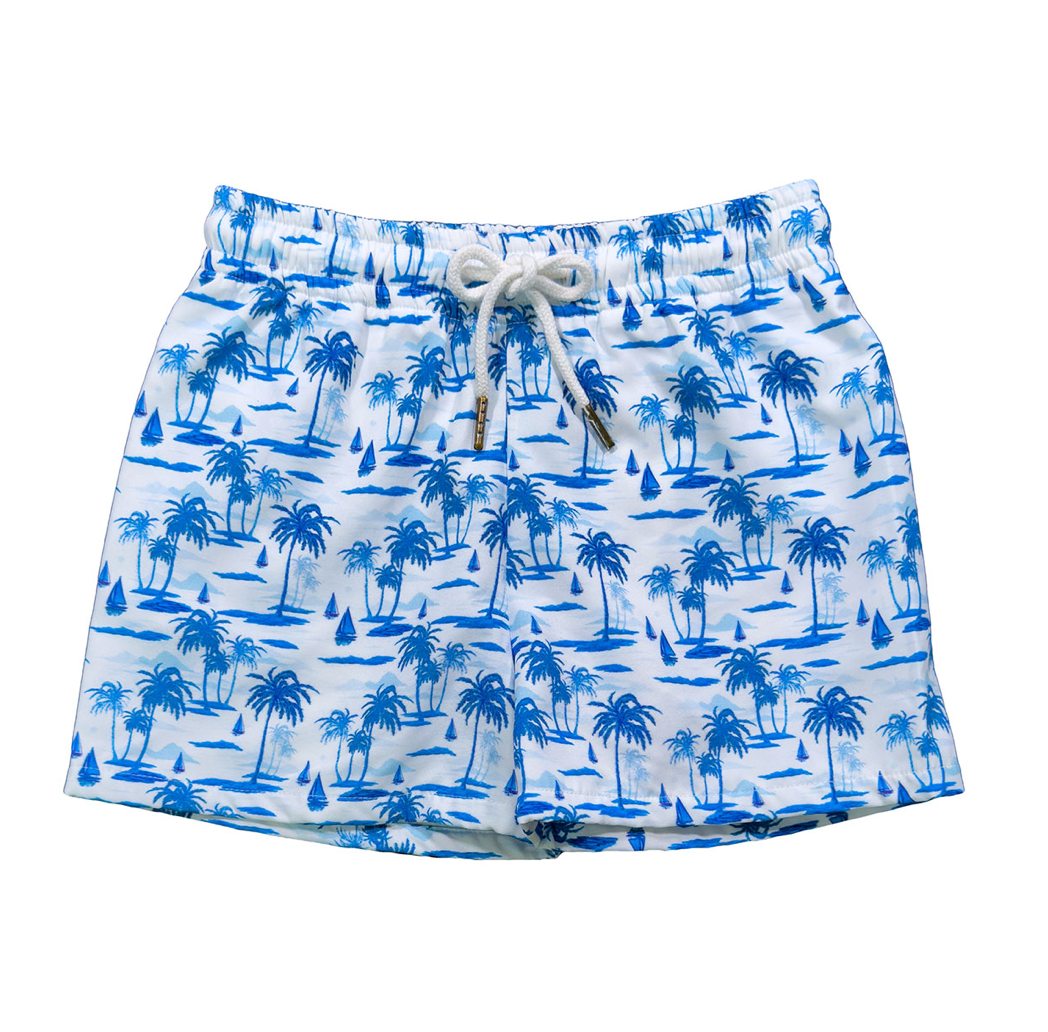 Saint Simons Swim Trunks- Saint Thomas Toile