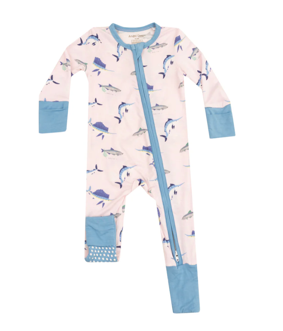 Deep Sea Fishing Pink - 2 Way Zipper Romper