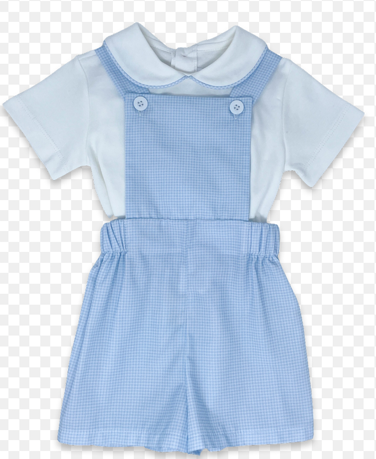 Arthur Apron Set - Blue Minigingham