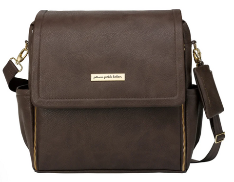 Boxy Backpack in Saddle Matte Leatherette