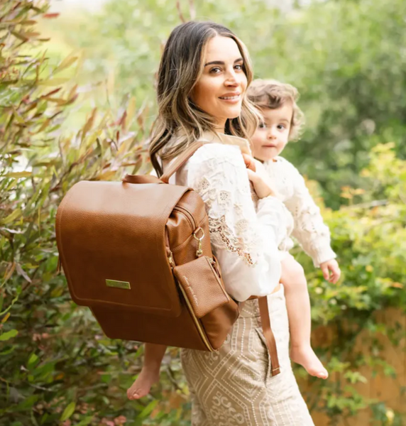 Boxy Backpack in Cedar Matte Leatherette
