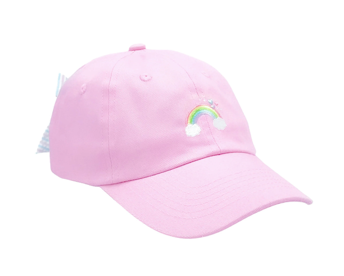 Rainbow Bow Baseball Hat (Girls)