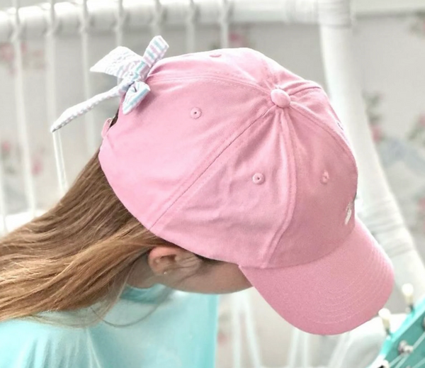 Rainbow Bow Baseball Hat (Girls)