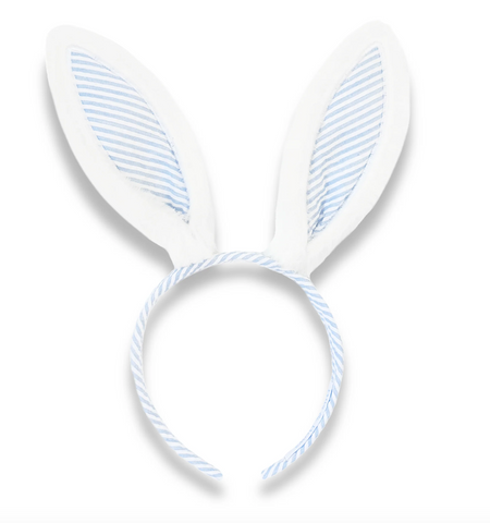 Seersucker Bunny Ears - Blue