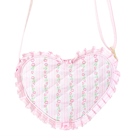 Quilted Floral Heart Purse