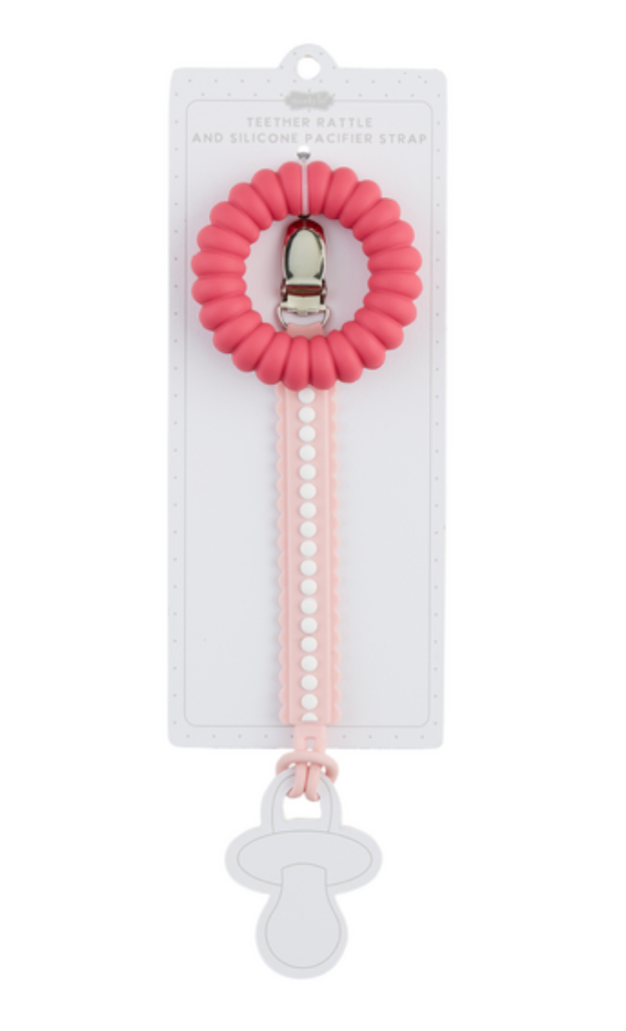 Teether and Pacy Strap - Hot Pink