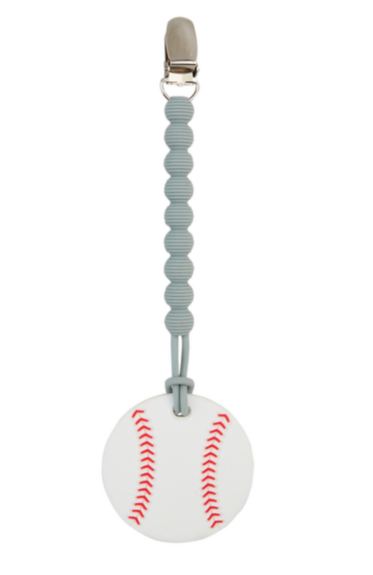 Clip On Teether - Baseball