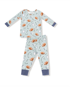 Touchdown Time - Grey Mist - L/S Loungewear Set