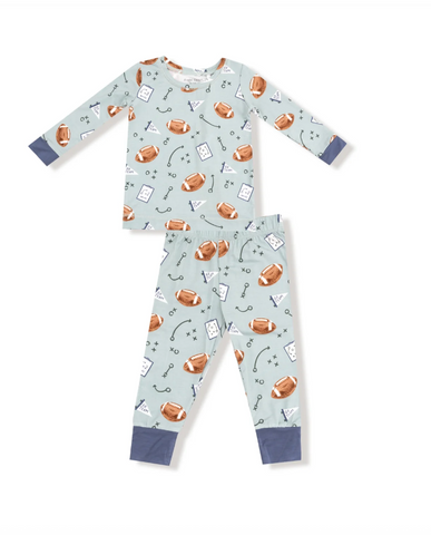Touchdown Time - Grey Mist - L/S Loungewear Set