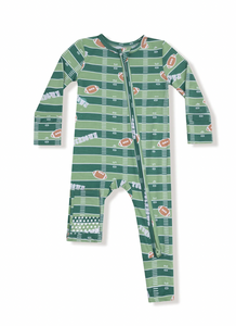 Football Field - Glow in the Dark- 2 Way Zipper Romper