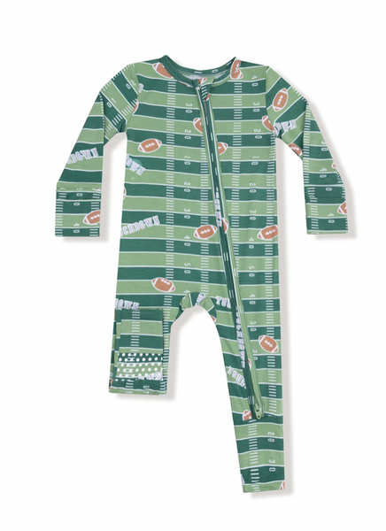Football Field - Glow in the Dark- 2 Way Zipper Romper