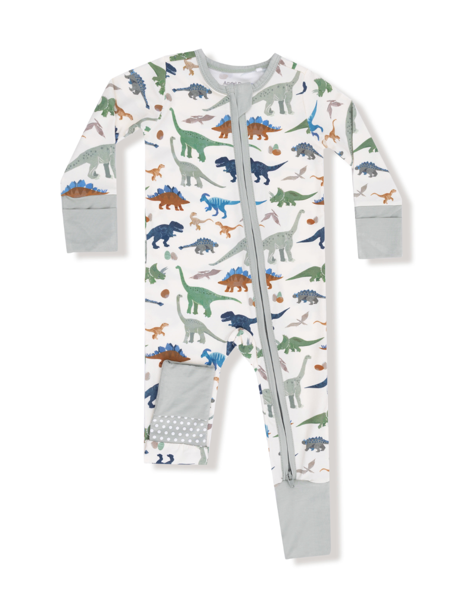 Washy Dinos - 2 Way Zipper Romper