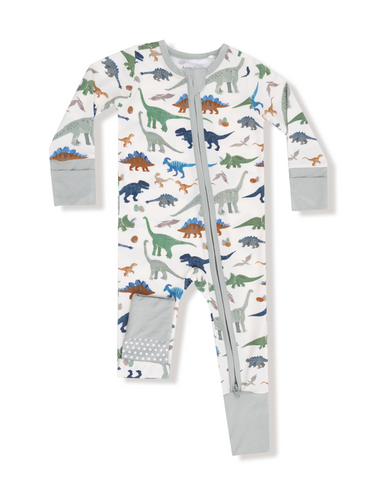Washy Dinos - 2 Way Zipper Romper