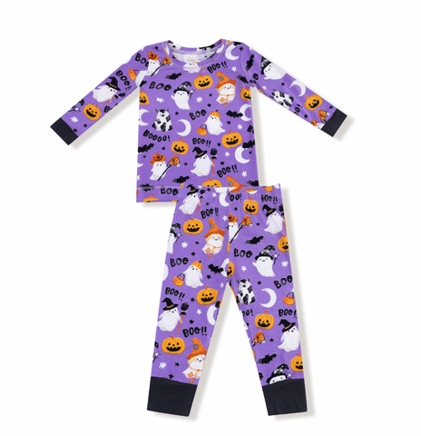 Costumed Ghosts Purple (Glow in the Dark) - L/S Loungewear