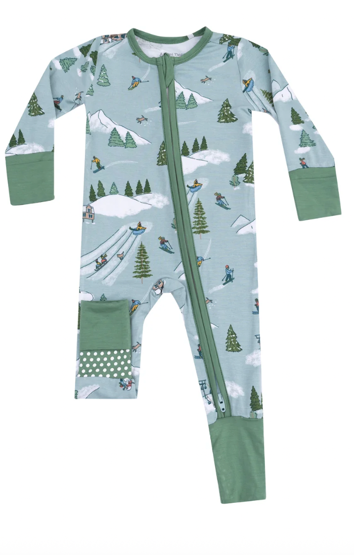 Winter Fun Skiers- 2 Way Zipper Romper