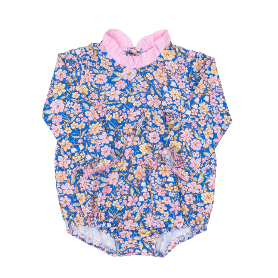 Mary Mills- Ditsy Navy Pink Watercolor
