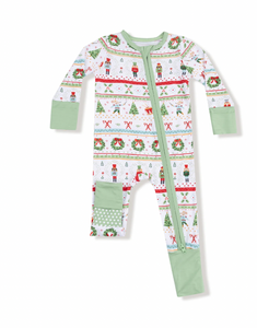 Nutcracker Fair Isle - 2 Way Zipper Romper