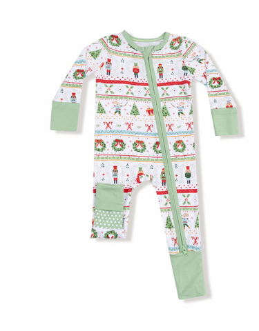 Nutcracker Fair Isle - 2 Way Zipper Romper