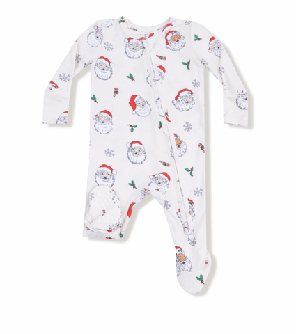 Vintage Santas - 2 Way Zipper Footie