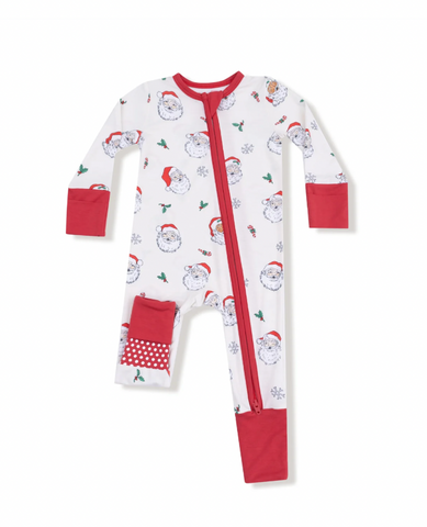 Vintage Santas - 2 Way Zipper Romper