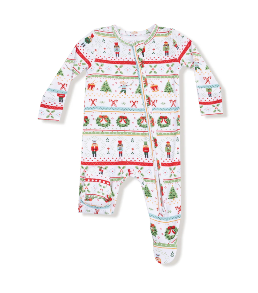 Nutcracker Fair Isle - 2 Way Zipper Footie