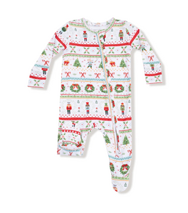 Nutcracker Fair Isle - 2 Way Zipper Footie