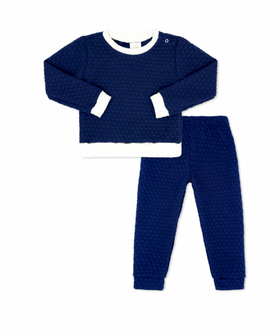 Quincy Quilted Play Set- Newton Navy Quilted, Worthington White Quilted