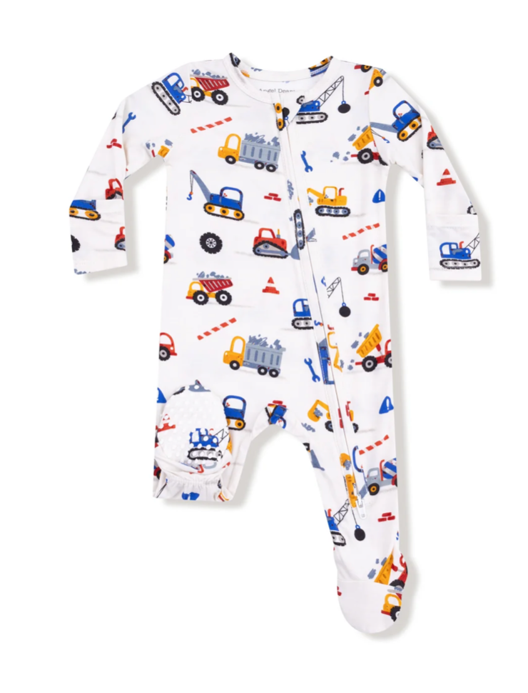 Crayon Construction- 2 way Zipper Footie