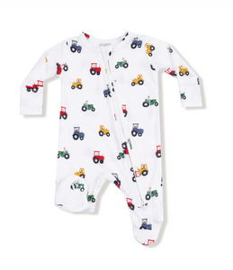 Mini Tractors- 2 way Zipper Footie