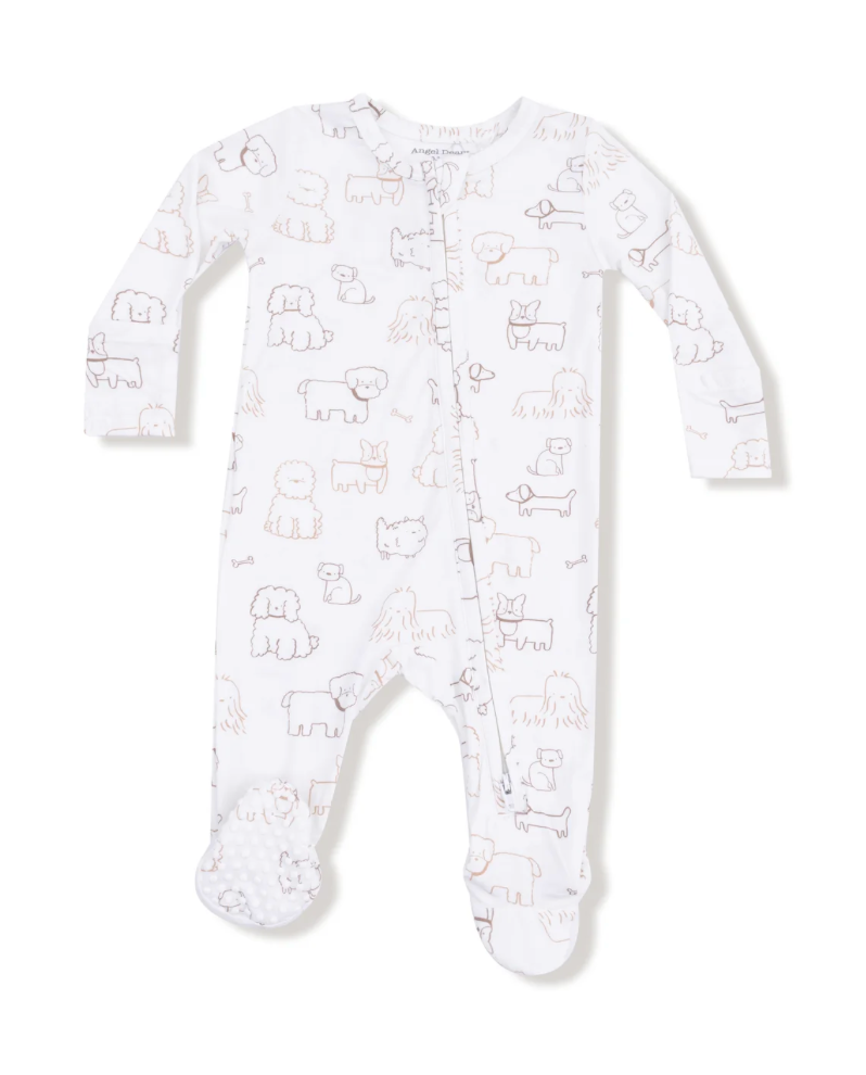 Neutral Pups- 2 way Zipper Footie