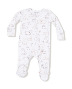 Neutral Pups- 2 way Zipper Footie