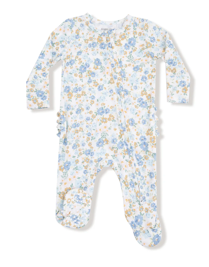 Sweet Rose Calico- 2 way Zipper Footie