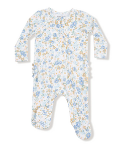 Sweet Rose Calico- 2 way Zipper Footie