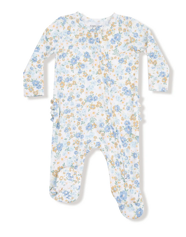 Sweet Rose Calico- 2 way Zipper Footie