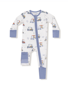 Zooming Golf Carts-  2 Way Zipper Romper